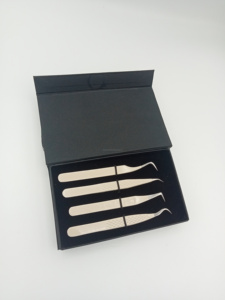 Pince à cils courbée en acier inoxydable pour isolation des cils, outil professionnel pour extensions de cils 32 - Product Image 3