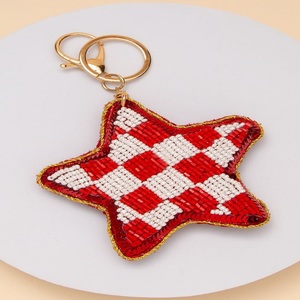 Porte-clés et breloque de sac colorés faits main en perles de rocaille, créatifs, accessoire cadeau fait main - Product Image 4