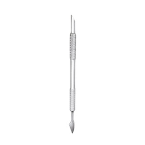 Empujador de Cutículas de Doble Punta de Acero Inoxidable Pulido de Alta Calidad, Herramienta para el Cuidado de las Uñas y Pedicura - Product Image 1