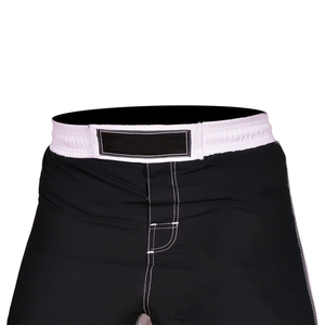 Shorts de boxe Muay Thai pour hommes MMA 100% polyester, écologiques, extensibles, respirants, séchage rapide, légers, noirs, pour l'entraînement - Product Image 4