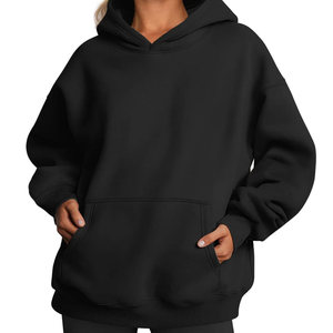 Hooded Pullover Sweatshirt Solid Color Fleece Material Regular Sleeve Autumn Wear Men's Casual Style - Product Image 6