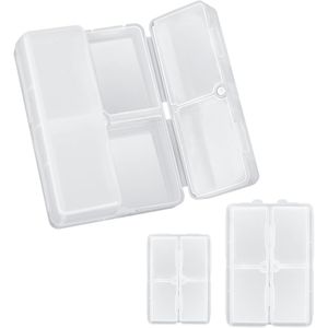 Organizzatore Portatile per Pillole da Viaggio a 7 Scomparti, 2 Pezzi, Design Pieghevole per Uso Quotidiano, Portapillole Tascabile per Conservazione Giornaliera - Product Image 1