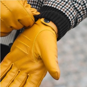 50cm <b>Long</b> Over Elbow Women Sheepskin Leather <b>Gloves</b> – Winter Warm Touchscreen Arm <b>Gloves</b> - Product Image 3