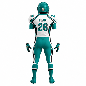 Ensemble d'uniformes de football internationaux Clue pour hommes – Maillot, pantalon, gants et chaussettes personnalisés en polyester respirant imprimé par sublimation pour adultes - Product Image 5