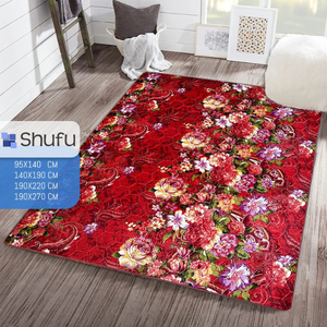 Alfombra de Espuma de Alta Densidad Suave y Cómoda, Antideslizante, Moderna, Hecha a Máquina, de Poliéster, Forma Rectangular, Abstracta, Mediana - Product Image 2