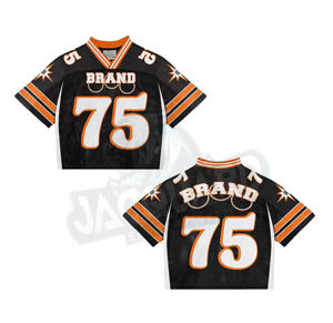 T-shirt de football pour homme 100% coton, coupe ample, jersey en maille de haute qualité avec design imprimé, style maillot de foot - Product Image 4