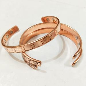 Pulsera de cobre curativa tradicional Brazalete de moda magnético fuerte para la circulación Alivio del dolor y relajación - Product Image 4