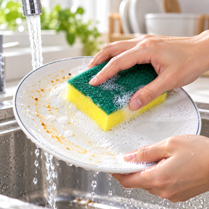 Éponge à vaisselle rectangulaire haute densité épaissie, épaisseur 5,0 mm, absorption d'eau de 750 % à 2000 % pour le nettoyage des casseroles et poêles de cuisine - Product Image 6