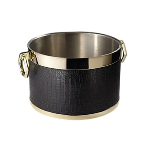 Seau à glace en acier inoxydable à double paroi avec couvercle et poignée, refroidisseur à champagne et vin en métal pour bar, maison et accessoires de fête - Product Image 4