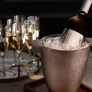 Cubo de Hielo Grande de Aluminio para Champán con Soporte, Utensilios de Bar para Fiestas - Product Image 5