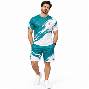 Ensemble d'été pour hommes, t-shirt et short décontractés, tenue assortie, tissu doux et respirant, design léger et confortable, idéal pour un usage quotidien - Product Image 4