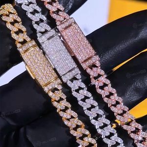 สร้อยคิวบาลิงค์เงินแท้ 925 ขนาด 6 มม. ประดับเพชรโมอิสซาไนต์ VVS ระดับ Iced Out พร้อมใบรับรอง ผ่านการทดสอบเพชร - Product Image 5