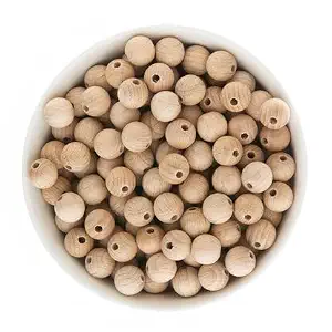 Cuentas Redondas de Madera Natural, Ecológicas, Hechas a Mano y Recicladas, Multicolores, Tamaños Personalizados 5mm+, Suministros para la Fabricación de Joyería - Product Image 2