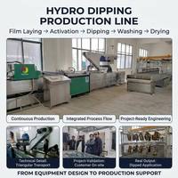 TSAUTOP Máquina de Impresión por Transferencia de Agua Semiautomática de 2.4M, Equipo Hidrográfico Industrial para Producción Comercial