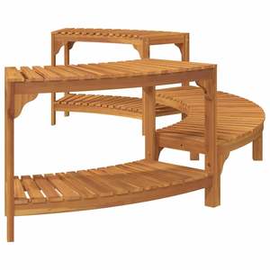 Ensemble de jardin pour jacuzzi demi-rond marron 107,09 x 47,24 x 21,85 po - Product Image 6