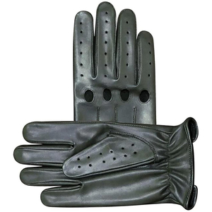 Gants de conduite en cuir de qualité supérieure pour femmes, ajustement confortable, gants de conduite en cuir pour hommes avec bracelet élastique au poignet, gants de conduite - Product Image 2