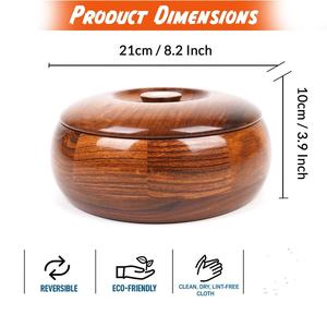 Boîte à chapati en bois de manguier de 20 cm de diamètre, fabriquée à la main, avec couvercle imprimé, écologique, passe au lave-vaisselle, couvercle en bois, décoration de cuisine - Product Image 4