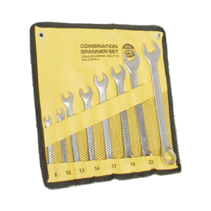 8PCS Combination Spanner Set with <b>Roll</b>-Up Pouch CR-V Metric Combination Wrench <b>Kit</b> for Mechanical & Auto Repair - Product Image 1