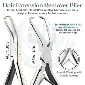 Hair <b>Extension</b> Pliers Hold Tool for Keratin Hair <b>Extensions</b> Microlink <b>Beads</b> Surgical Grade Stainless Steel Commercial - Product Image 4