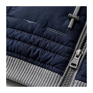 Men's Royal Blue Hooded Puffer <b>Jacket</b> <b>Thick</b> Polyester Waterproof Zipper Closure Warm Autumn Winter <b>Jacket</b> - Product Image 6