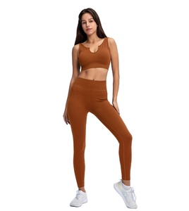 Conjuntos de yoga de alta calidad para mujer, sujetador y mallas hechas a medida para gimnasio y deportes, ropa deportiva para mujer, precio al por mayor - Product Image 1