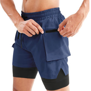 Pantalones Cortos Deportivos Transpirables de Corte Ajustado Multifuncionales para Hombre, Pantalones Cortos para Correr, Nueva Llegada - Product Image 1