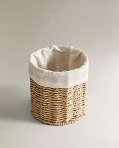 Cesta de almacenamiento de papel de nueva tendencia con interior de tela, fabricada en Vietnam con precio de mayoreo, OEM, ODM, dimensiones - Product Image 4