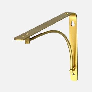 Support d'étagère élégant en laiton au design classique pour étagères flottantes, rangement de livres et présentoirs muraux décoratifs - Product Image 4