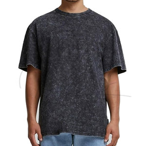 เสื้อยืดทรงบ็อกซี่สไตล์สตรีทแวร์แบบดรอปโชว์เดอร์ ล้างสีแบบแอซิดวอช คุณภาพสูง เสื้อยืดผู้ชายไซส์พลัสแบบล้างสีแบบแอซิดวอช มีจำหน่าย - Product Image 3