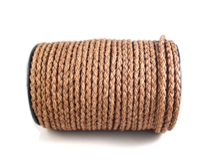 6mm Round <b>Braided</b> Leather Cords for making jewelry <b>accessories</b> Genuine leather cords in whole sale price - Product Image 2