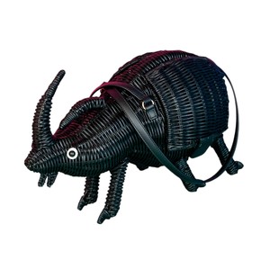 Handmade Beetle Shaped Rattan Kids <b>Bag</b> Eco Friendly <b>Wicker</b> Crossbody <b>Bag</b> for Children - Product Image 6