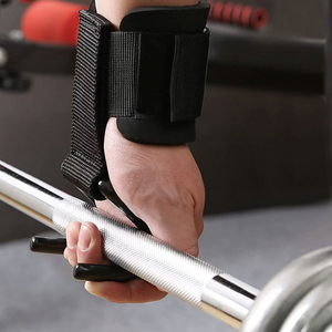 ตะขอเกี่ยวบาร์ยกน้ำหนักแบบใหม่ ทำจากนีโอพรีน กันลื่น สำหรับการฝึกซ้อมในยิม ปรับแต่งได้ตามต้องการ สั่งซื้อจำนวนมากได้ ตะขอเกี่ยวบาร์แบบ Heavy Duty - Product Image 5