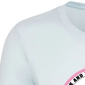 เสื้อยืดผู้หญิงสีฟ้าอ่อนแขนสั้นพิมพ์ลายกราฟิกคอกลมพิมพ์ลายโลโก้ลำลองน้ำหนักเบาแฟชั่นทุกวันเสื้อยืดใส่สบาย - Product Image 2