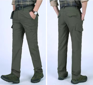 Pantalones Cargo Casuales de Poliéster para Hombre, Largos, para Trabajo, con Bolsillos Laterales, para Senderismo y Actividades al Aire Libre - Product Image 4
