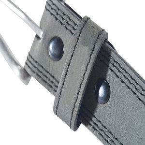 Cinturón de Cuero Genuino Casual para Hombre, Nuevo, Cómodo, de Lujo, OEM, al por Mayor, Hebilla de Acero Personalizada, Ajustable y Duradero - Product Image 6