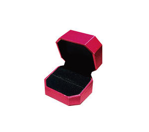 Caja de Joyería Rectangular con Anillo Individual, Superficie de Terciopelo Satinado y Estructura de Papel Impreso, 60x52x41mm, para el Día de San Valentín - Product Image 3