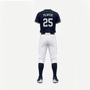 Conjunto de Uniforme de Béisbol Warriors para Hombre, Azul Marino y Blanco, Transpirable, Corte Regular, para Todas las Temporadas, Jersey y Pantalones Bordados - Product Image 4