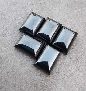 Hématite naturelle, forme rectangulaire, cabochon à dos plat, pierre précieuse calibrée pour bijoux - Product Image 5