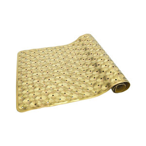Wholesale Hot Selling Premium Gold Sunburst Textured Decorative Tray Geometric Embossed Metallic Accent Piece For <b>Bathroom</b> <b>Mats</b> - Product Image 4