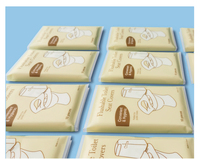 Protège-siège de toilette jetable extra-large monocouche hydrosoluble, emballage anglais transfrontalier, pour toilettes et papier toilette