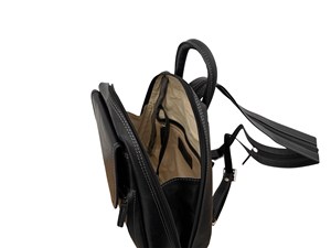 Luxury OEM Custom Genuine Leather Mini Backpack Factory Wholesale Small Cowhide Leather Ladies Rucksacks LSBP-0066 - Product Image 4