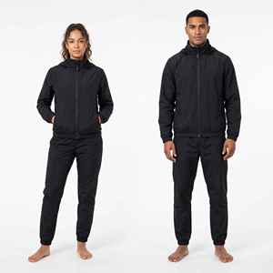 Ensemble veste et pantalon imperméables personnalisés, coupe-vent en nylon, jogging, survêtement réfléchissant pour unisexe - Product Image 5