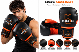 Gants de boxe MMA en cuir PU de qualité supérieure, équipement d'entraînement avec fermeture réglable et protection du poignet, unisexe - Product Image 3