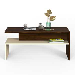 Mesa de Centro de Diseño Moderno Taurley en Arce Marrón y Beige para Sala de Estar o Salón, Parte de la Gama Essentia - Product Image 6