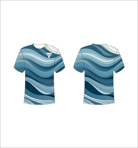 T-shirt à manches courtes pour homme, motif Argyle bleu, impression par sublimation, respirant, coupe classique, col rond, design décontracté - Product Image 3