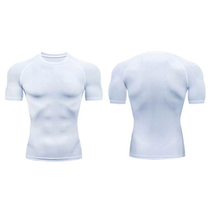 Camiseta Deportiva Personalizada para Hombre, 100% Algodón, Manga Corta, Cuello Redondo, Compresión, 230g, Tejido de Punto, Secado Rápido - Product Image 1