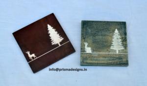 Posavasos de Madera al por Mayor con Logotipo Grabado a Láser, Protector de Mesa Rústico, Regalo Personalizado, Posavasos para Cerveza - Product Image 3