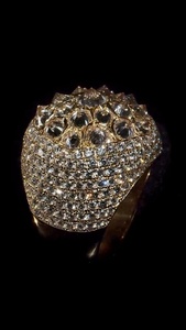 Anillo de Plata de Ley 925 con Corona de Diamantes Moissanite VVS, Chapado en Rodio, Fabricación Artesanal, Joyería Hip Hop - Product Image 5