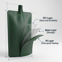 Bolsa con Boquilla, Bolsa con Boquilla Vertical, Bolsas de Plástico y Aluminio para Líquidos y Jugos, Bolsas de Aluminio para Envasado