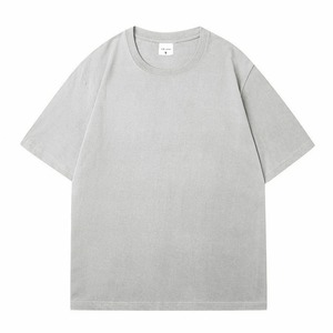 Camiseta unisex oversize de corte holgado con hombros caídos, manga corta, de algodón, estilo casual y streetwear. - Product Image 1